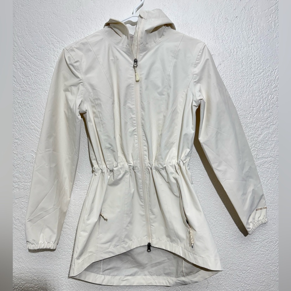 Avalanche Cream Windbreaker Rain Jacket Outdoor Cinched Like New Size XS